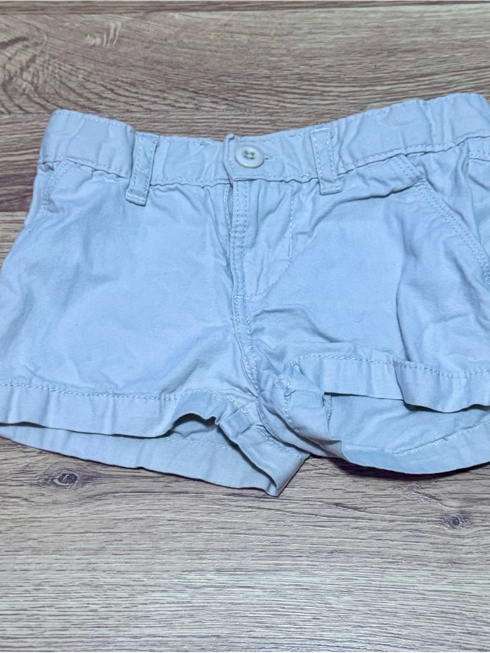 Okie Dokie Toddler Girls Khaki Shorts with button front, Size 2T